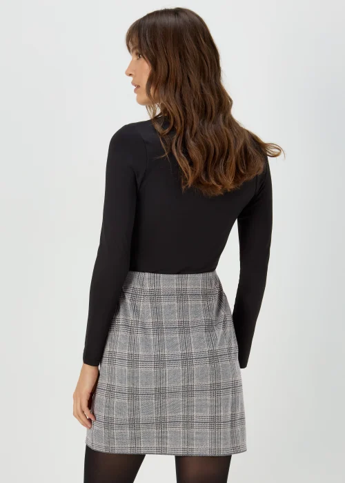 Et Vous Black Check Ponte Skirt - Size 8 Image 2