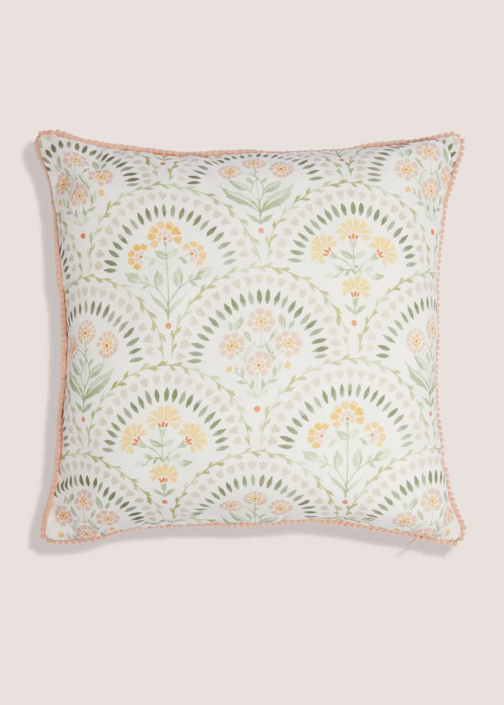Floral Print Scallop Cushion (43cm x 43cm) Image 1