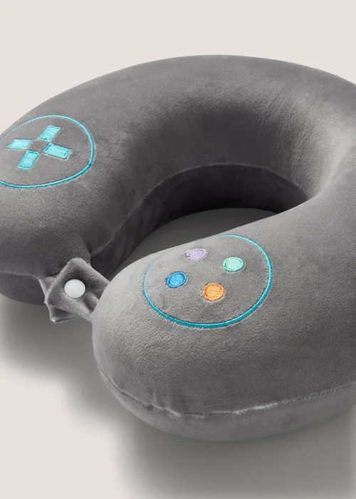 Multicoloured Gaming Travel Pillow (31cm x 29cm x 11cm) Image 2