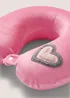 Pink Heart Travel Pillow (31cm x 29cm x 11cm) Image 2