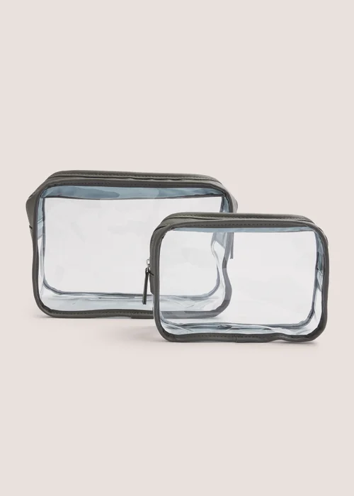 2 Pack Clear Cosmetic Bag Image 1