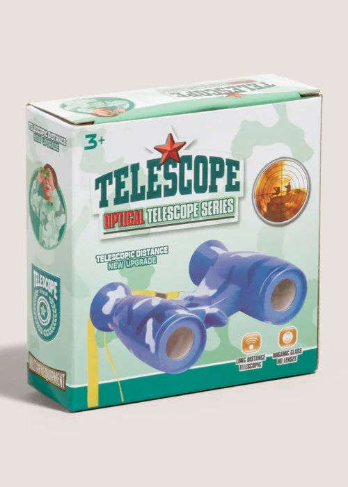 Kids Blue Camo Binoculars Image 1