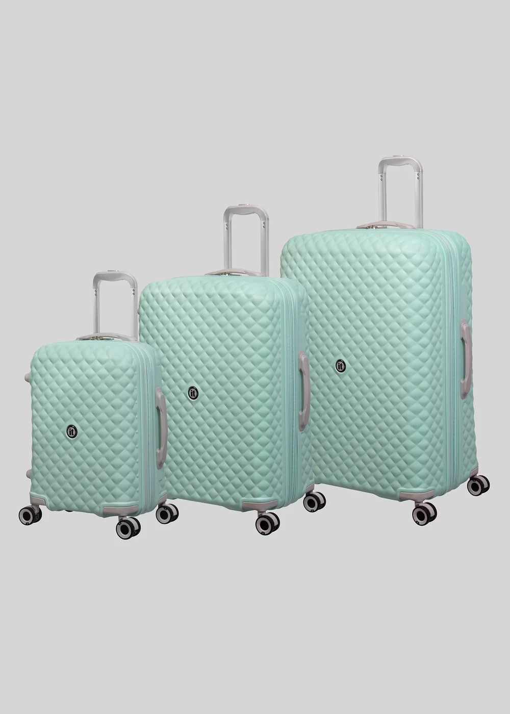 IT Luggage Mint Quilted Suitcase - Cabin Image 1