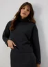 Charcoal Soft Touch High Neck Top - Small Image 3