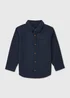 Boys Navy Plain Twill Shirt (1-7yrs) - 1 to 1 half years Image 1