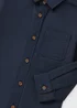 Boys Navy Plain Twill Shirt (1-7yrs) - 1 to 1 half years Image 2