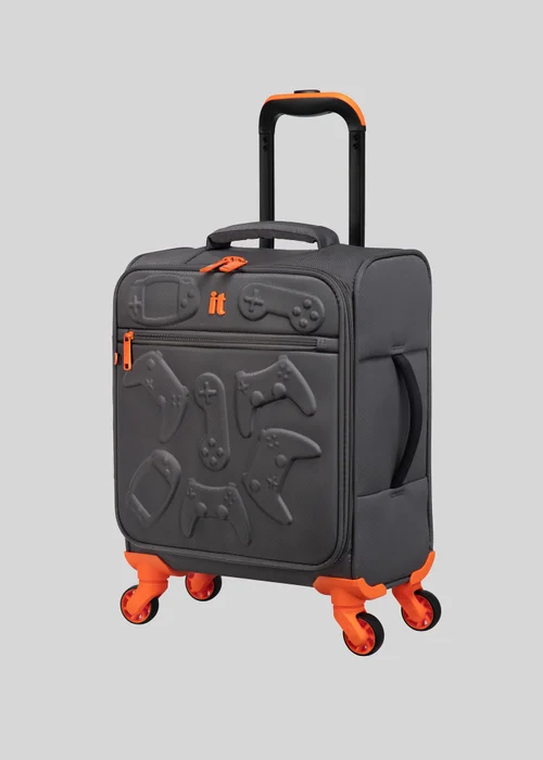 IT Luggage Grey Gaming Suitcase (44.5cm x 33.5cm x 20cm) Image 1