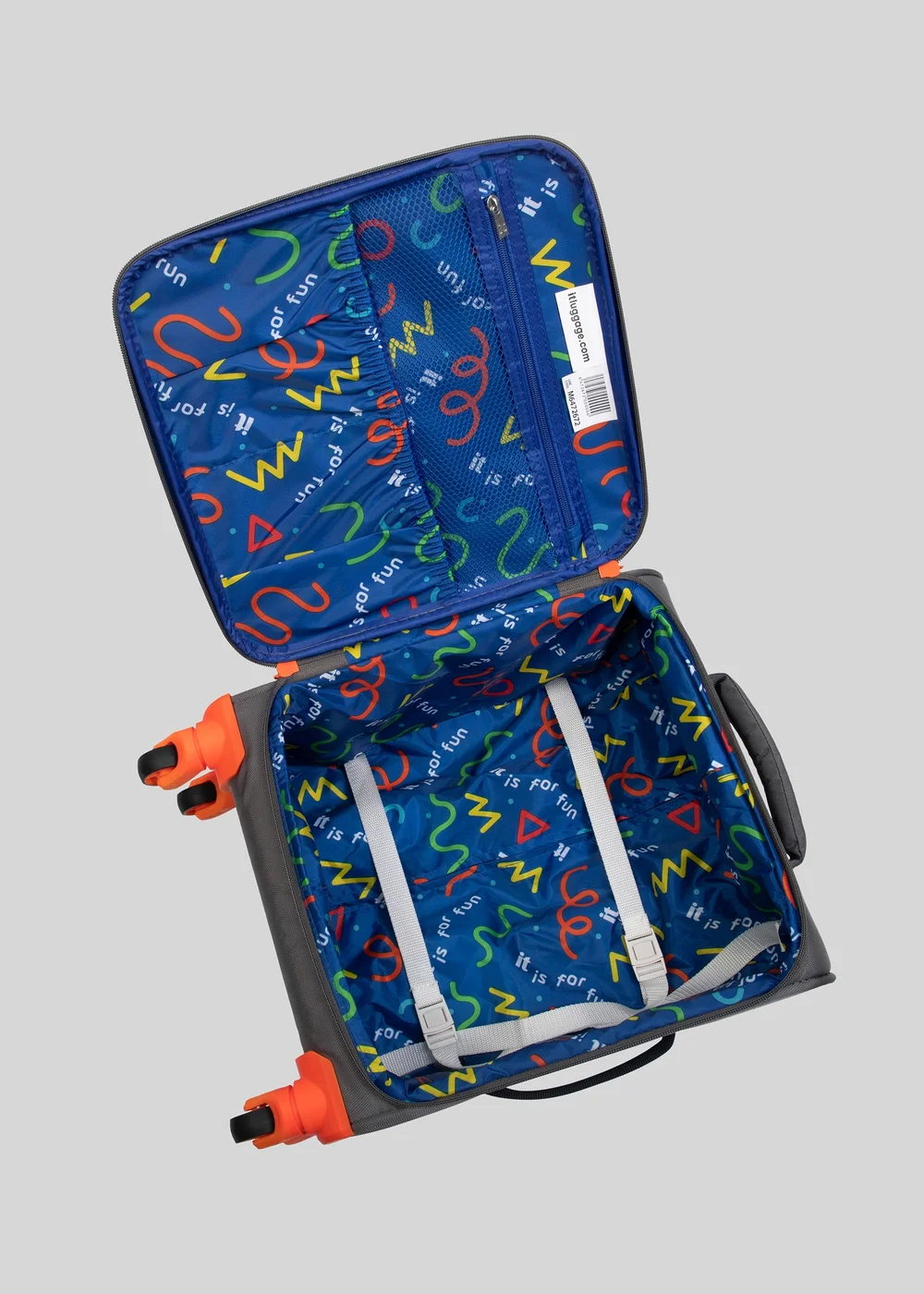 IT Luggage Grey Gaming Suitcase (44.5cm x 33.5cm x 20cm) Image 2