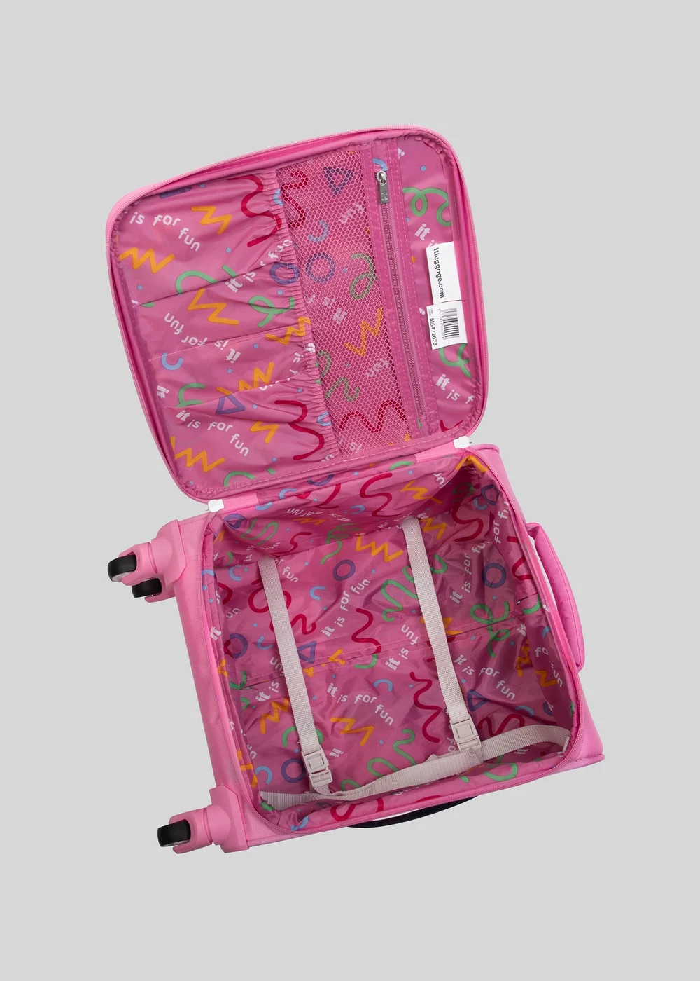 IT Luggage Pink Hearts Suitcase (44.5cm x 33.5cm x 20cm) Image 2
