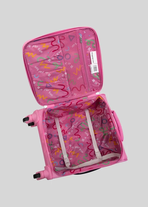 IT Luggage Pink Hearts Suitcase (44.5cm x 33.5cm x 20cm) Image 2
