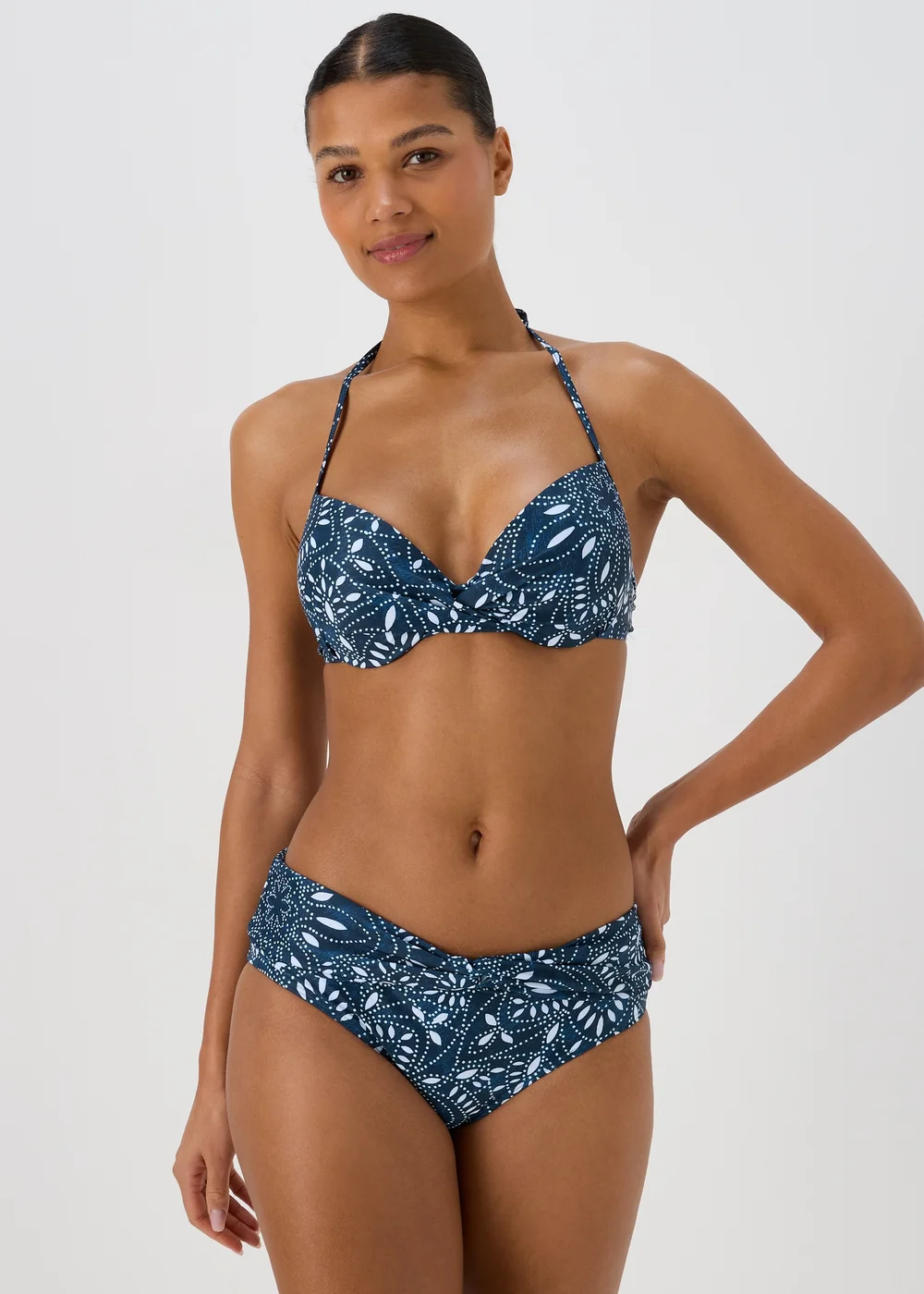 Navy Paisley Briefs - Size 8 Image 1