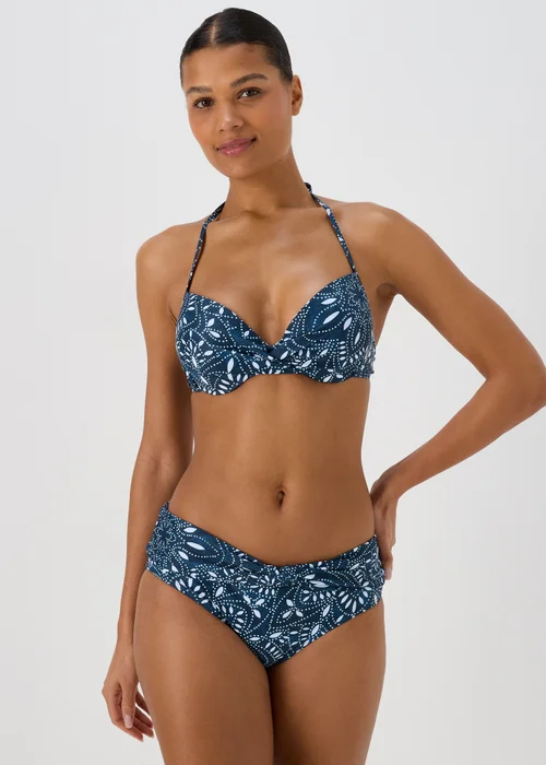 Navy Paisley Briefs - Size 8 Image 1