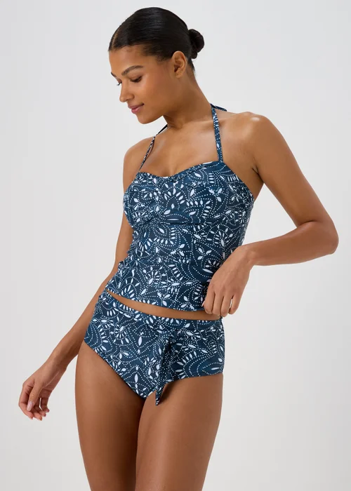 Navy Paisley High Waisted Briefs - Size 8 Image 1