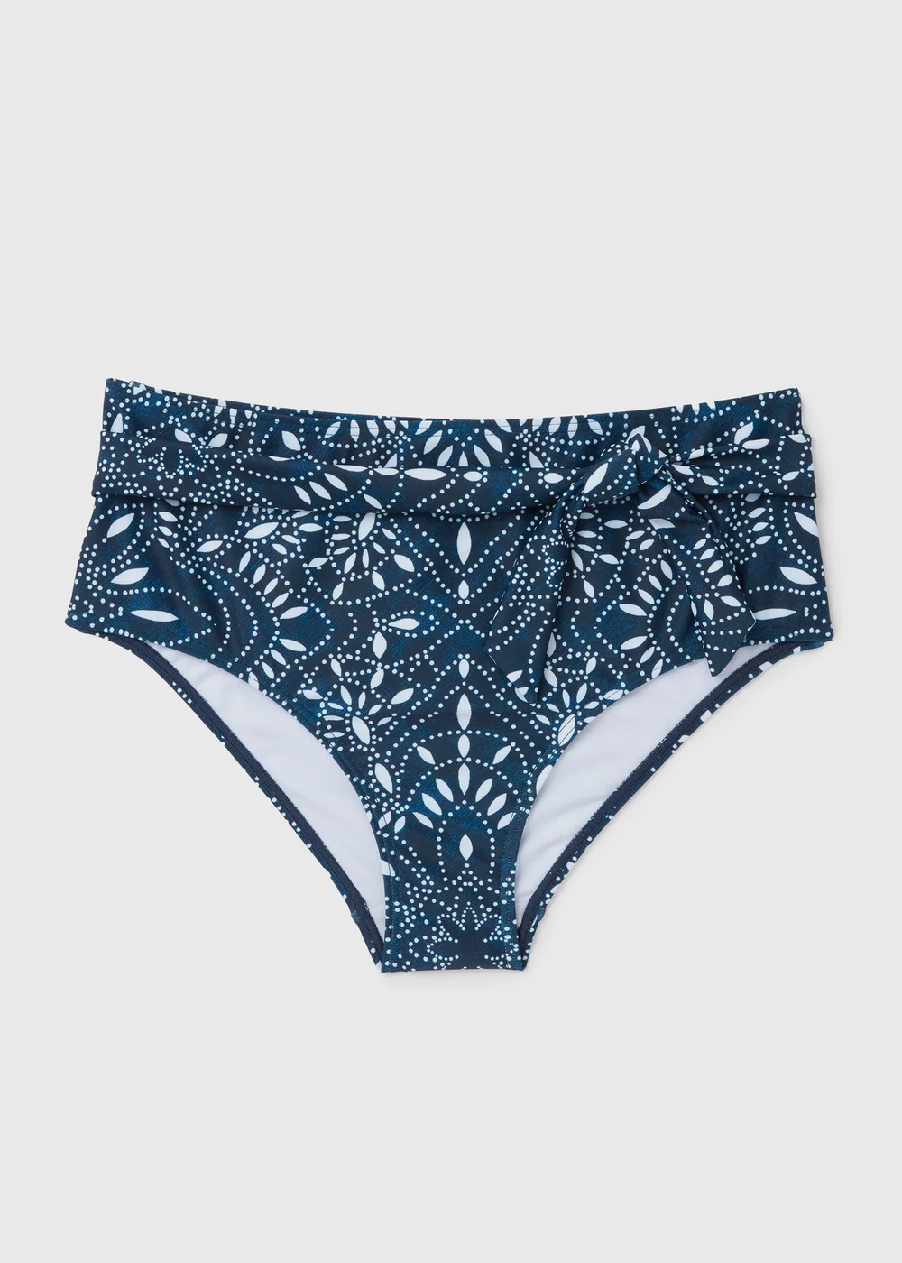 Navy Paisley High Waisted Briefs - Size 8 Image 4