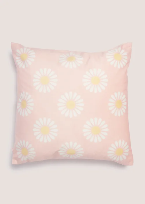 Pink Daisy Cushion Cover (43cmx43cm) Image 1