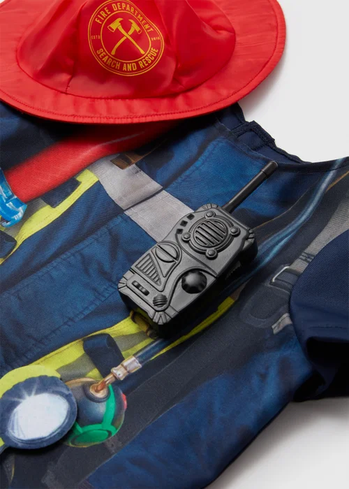 Kids Blue Fireman Fancy Dress Costume (3-9yrs) - 3 Yrs Image 2