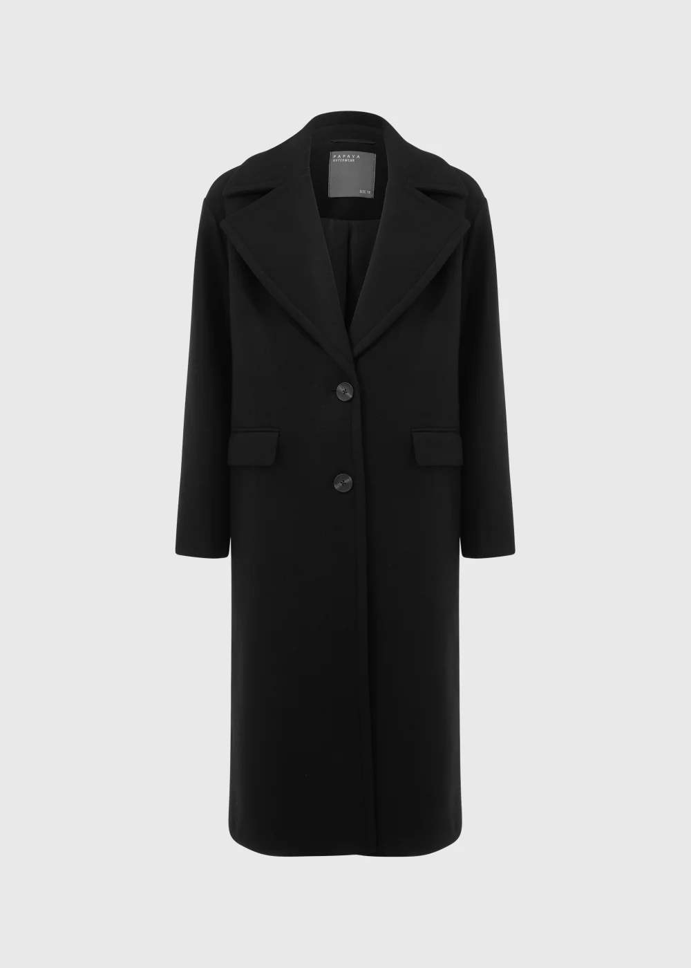 Papaya Petite Black Super Long Coat - 6 Image 1