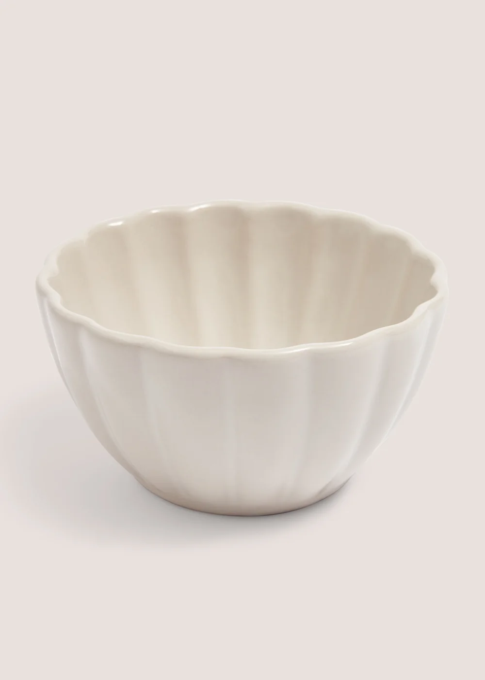 White Scalloped Nibble Bowl Image 1