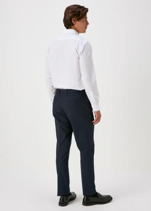 Taylor & Wright Navy Slim Fit Trousers - 32/L33 Image 2