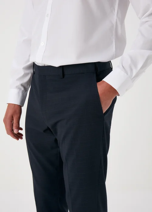 Taylor & Wright Navy Slim Fit Trousers - 32/L33 Image 3