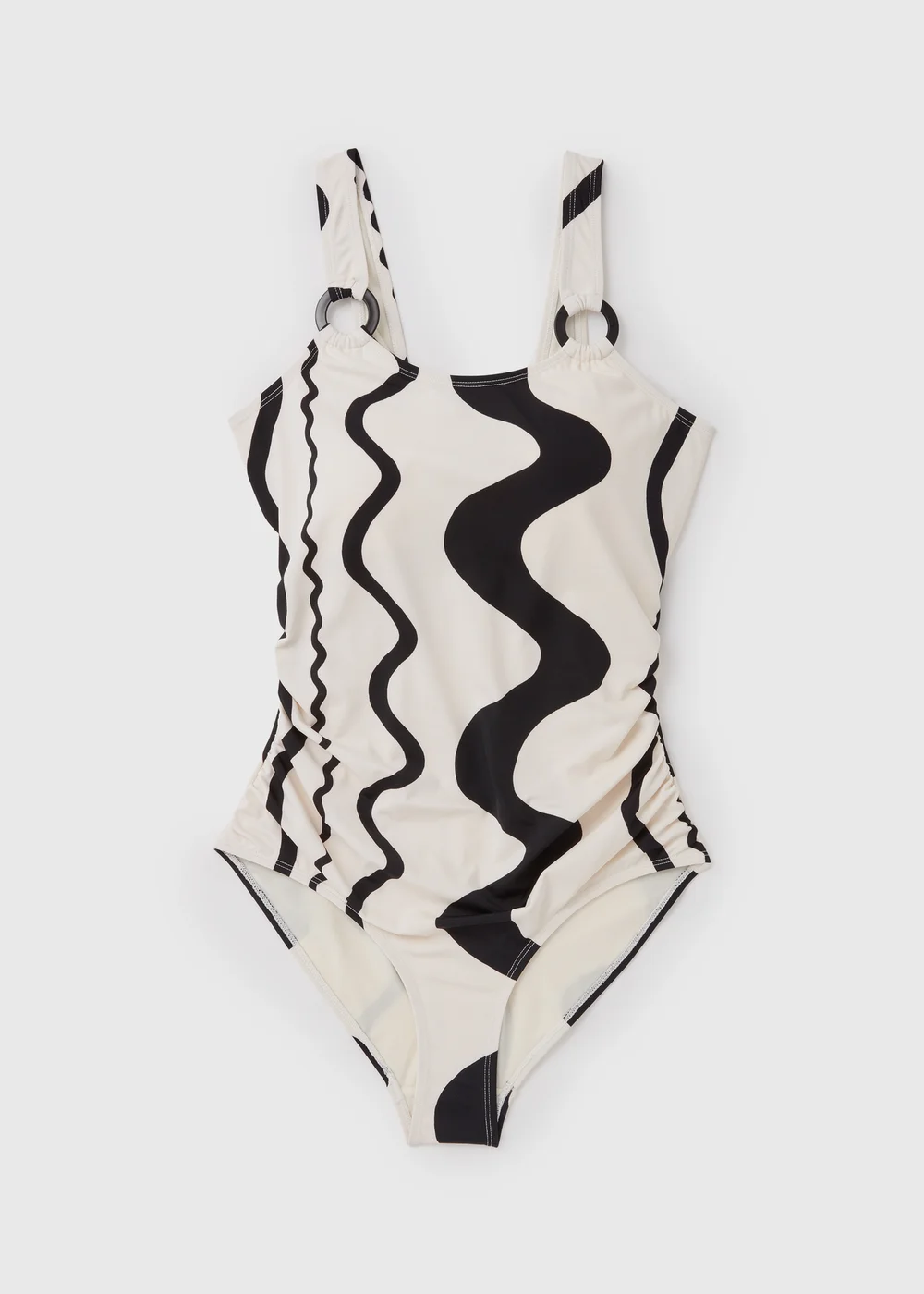 Cream Swirl Ring Swimsuit - Size 6 Image 4