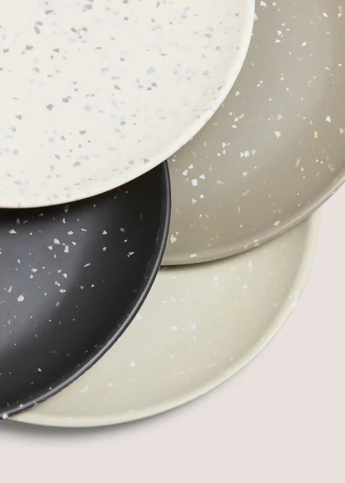 Outdoor 4 Pack Terrazzo Plates (26.1cm x 2.2cm) Image 2