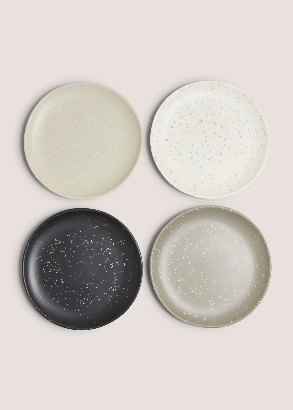 Outdoor 4 Pack Terrazzo Plates (26.1cm x 2.2cm) Image 1