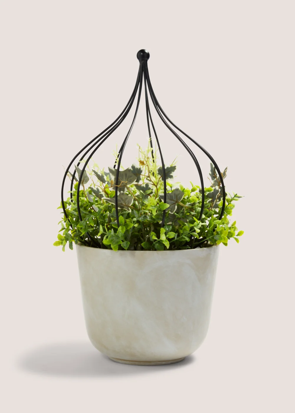 Green Arrangement in Cement Pot (35cm x 35cm x 48.5cm) Image 1
