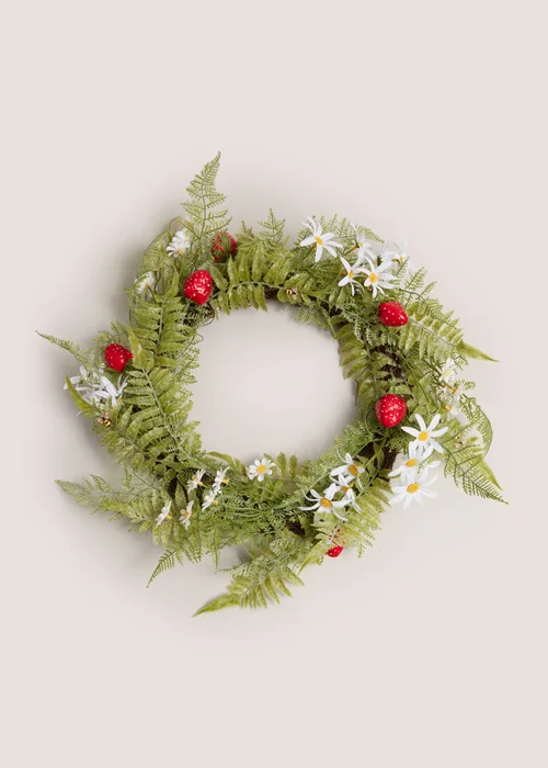 Green Strawberry Wreath (51cm x 51cm x 10cm) Image 1