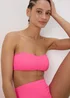 Pink Plain Bandeau Top - 6 Image 3