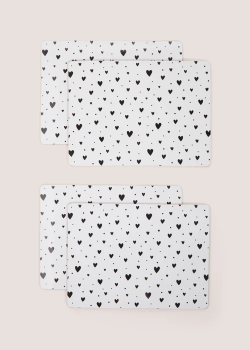 4 Pack Heart Cork Placemats Image 1
