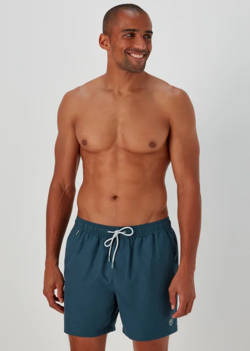 Navy Embroidered Swim Shorts - S Image 1