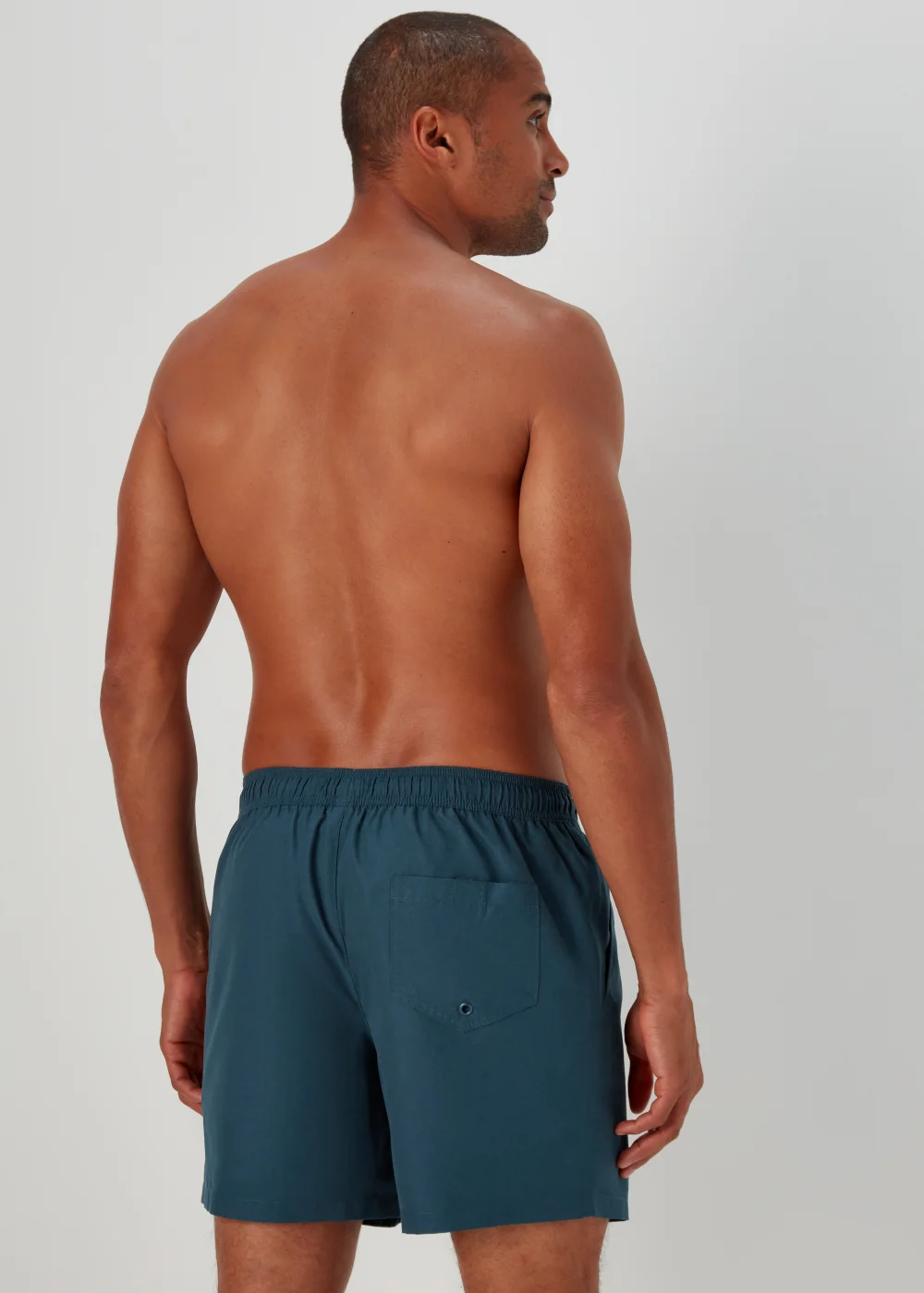 Navy Embroidered Swim Shorts - S Image 2