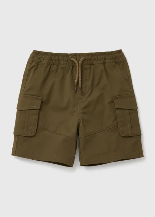 Boys Khaki Twill Cargo Shorts (1-7yrs) - 1 half year to 2 Image 1