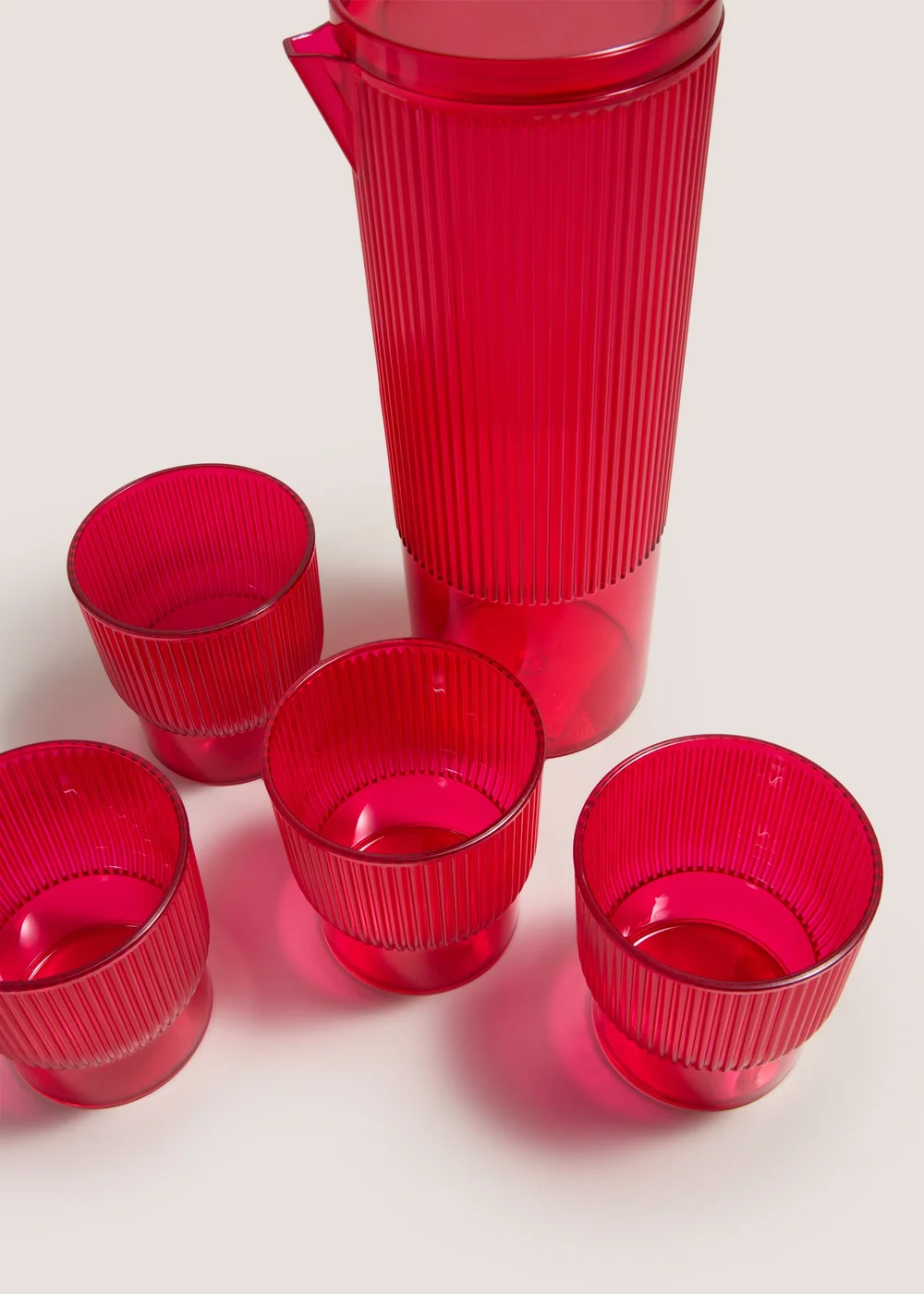 Outdoor Pink Jug and Cups Set Image 2