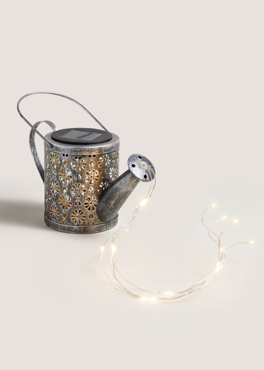 Grey Solar Watering Can (10cm x 23cm x 11.2cm) Image 1