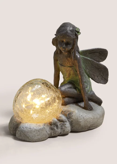 Outdoor Grey Fairy Solar Light (23.5cm x 13.5cm x 22.5cm) Image 1