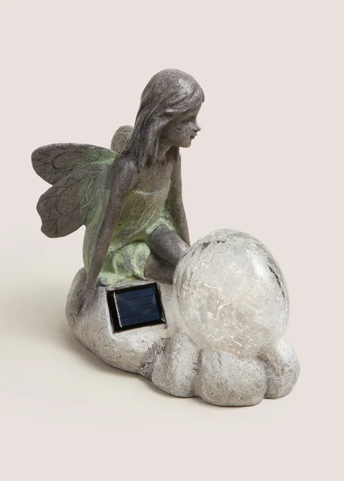 Outdoor Grey Fairy Solar Light (23.5cm x 13.5cm x 22.5cm) Image 2
