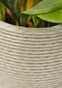 Outdoor Small Cream Plastic Woven Planter (26cm x 40cm) Image 2