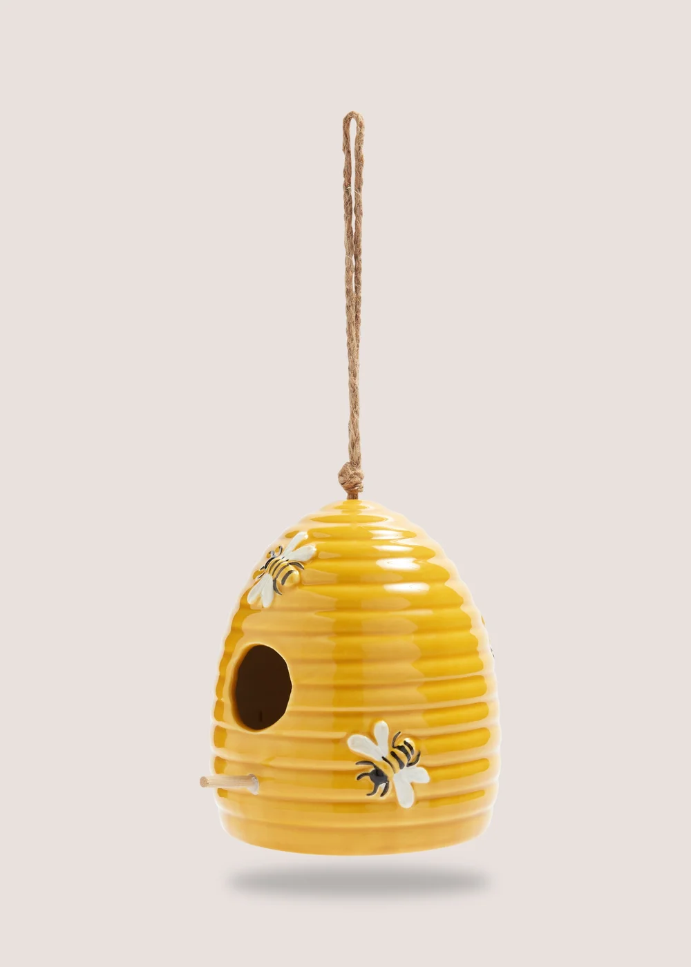 Yellow Bee Bird House (14cm x 13cm x 15cm) Image 1