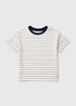 Boys Cream Stripe Textured T-Shirt (1-7yrs) - 1 to 1 half years Image 1