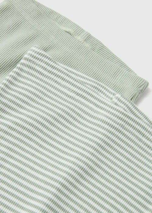 Baby 2 Pack Sage Ribbed Leggings (Tiny Baby-18mths) - 9-12 months Image 2