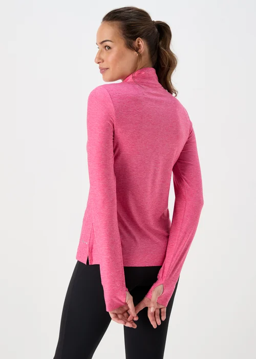 Souluxe Pink Basic Half Zip Top - S Image 2
