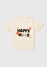 Girls Cream Happy Mood T-Shirt (1-7yrs) - 1 to 1 half years Image 1