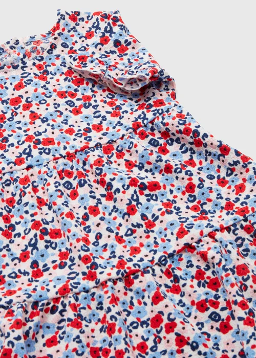 Girls Blue Floral Ditsy Crinkle Dress (1-7yrs) - 1-1.5 Yrs Image 2