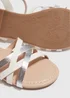 Girls White Sandals (Younger 10-Older 5) - Size 1 Image 2