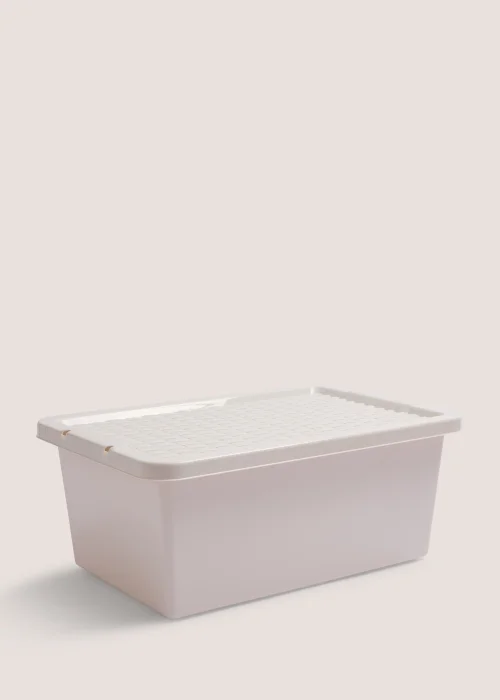 Grey Rattan Storage Box (38cm x 26cm x 16cm) Image 1
