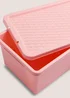 Pink Storage Rattan Lid (12L) Image 2