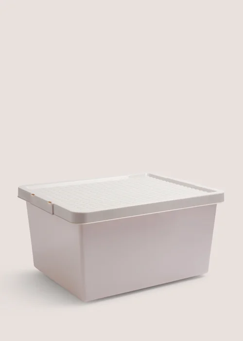Grey Rattan Box - 27 Litres Image 1