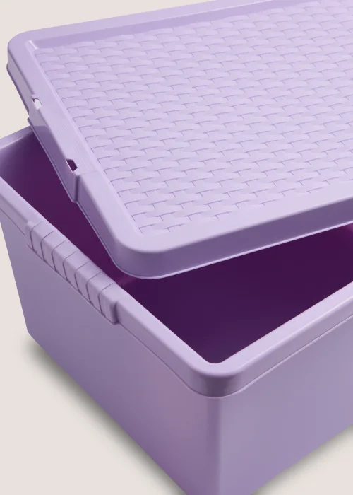 Purple Storage Rattan Lid (27L) Image 2